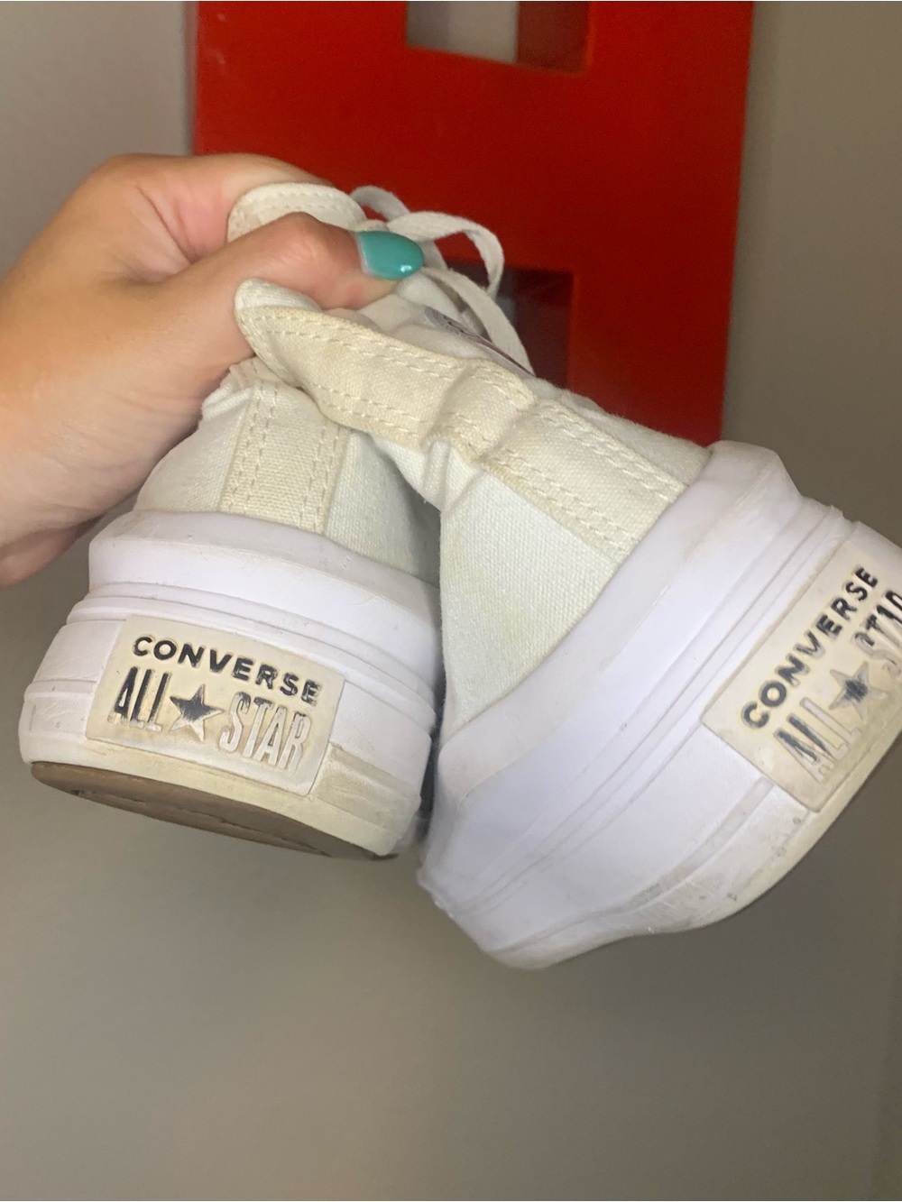 Converse All Star Platform High Top Sneakers - White - Picture 3 of 4